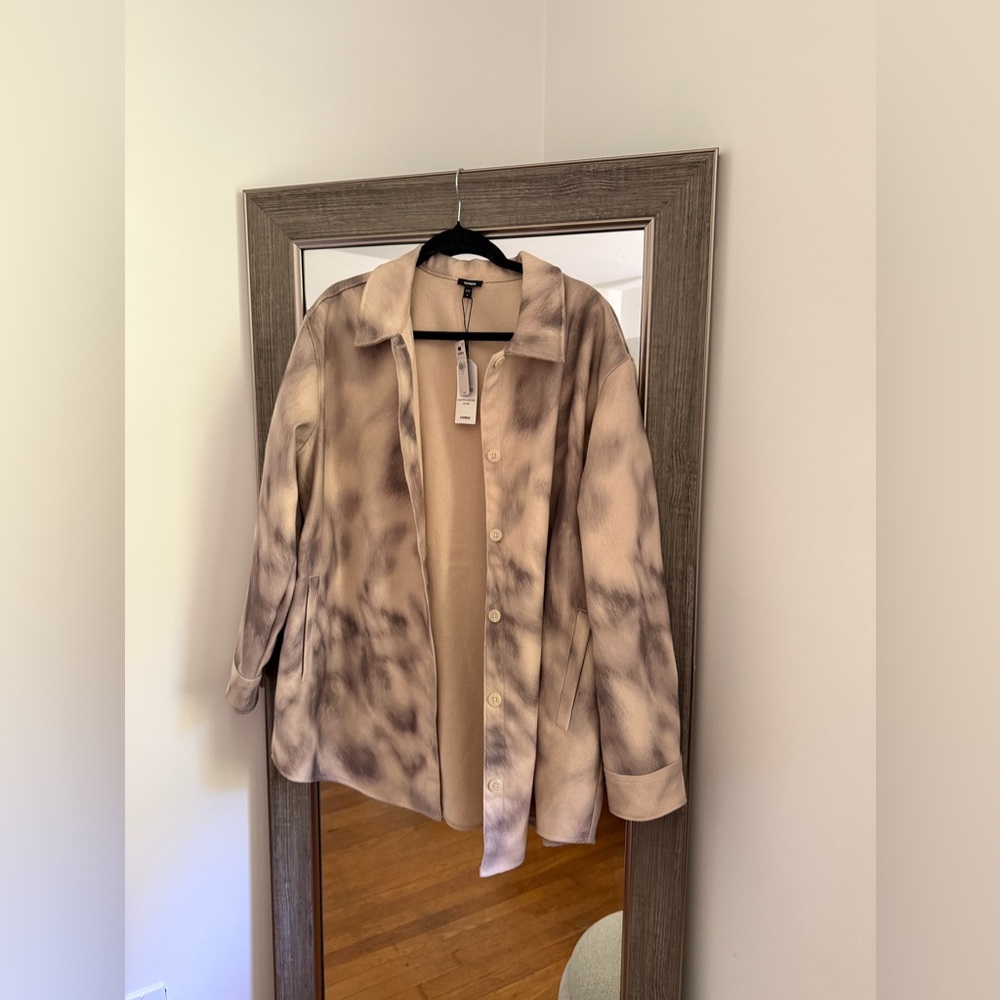 Women’s Oversized Express Jacket Throwover Coat Size XL NWT